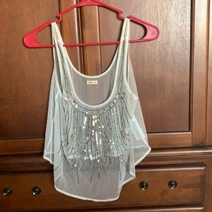 Hollister sheer beaded tank